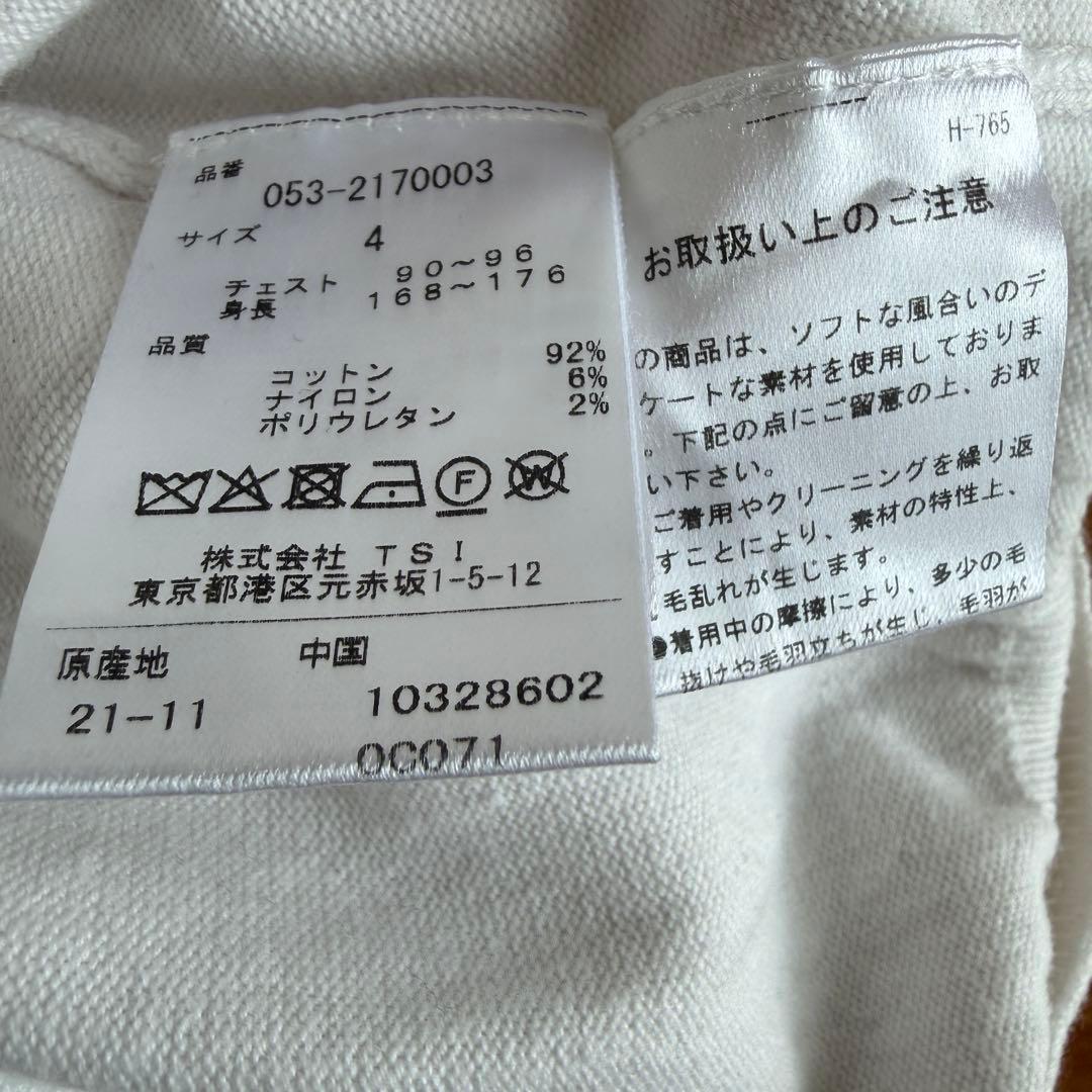 パーリーゲイツ　ニット　セーター　白　ホワイト　4 M〜L相当　モックネック