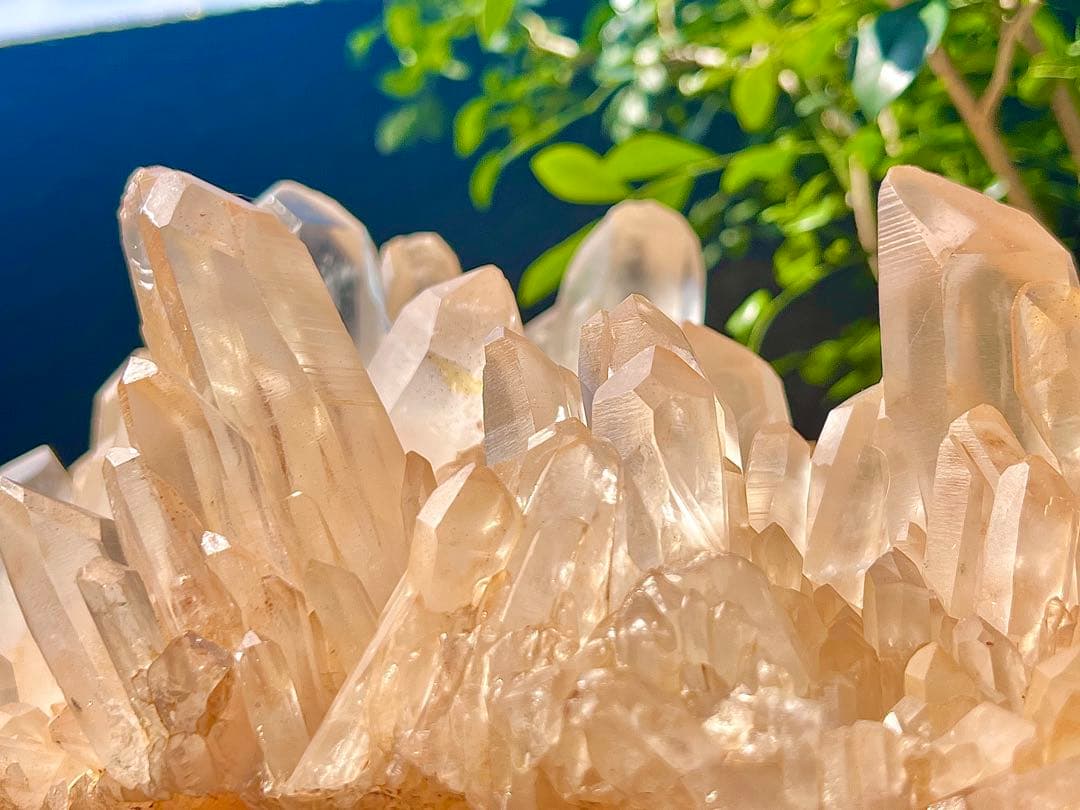 超BIG ヒマラヤ水晶　天然ピンク　マニカラン産　クラスター【6.8㌕】　置物