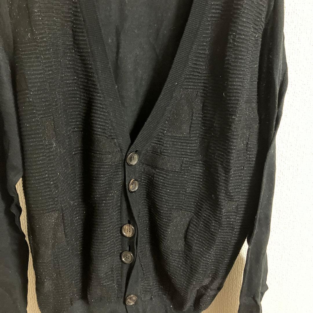 ニコラアンドレアタラリス　カーディガン　ラメ加工　黒　XS