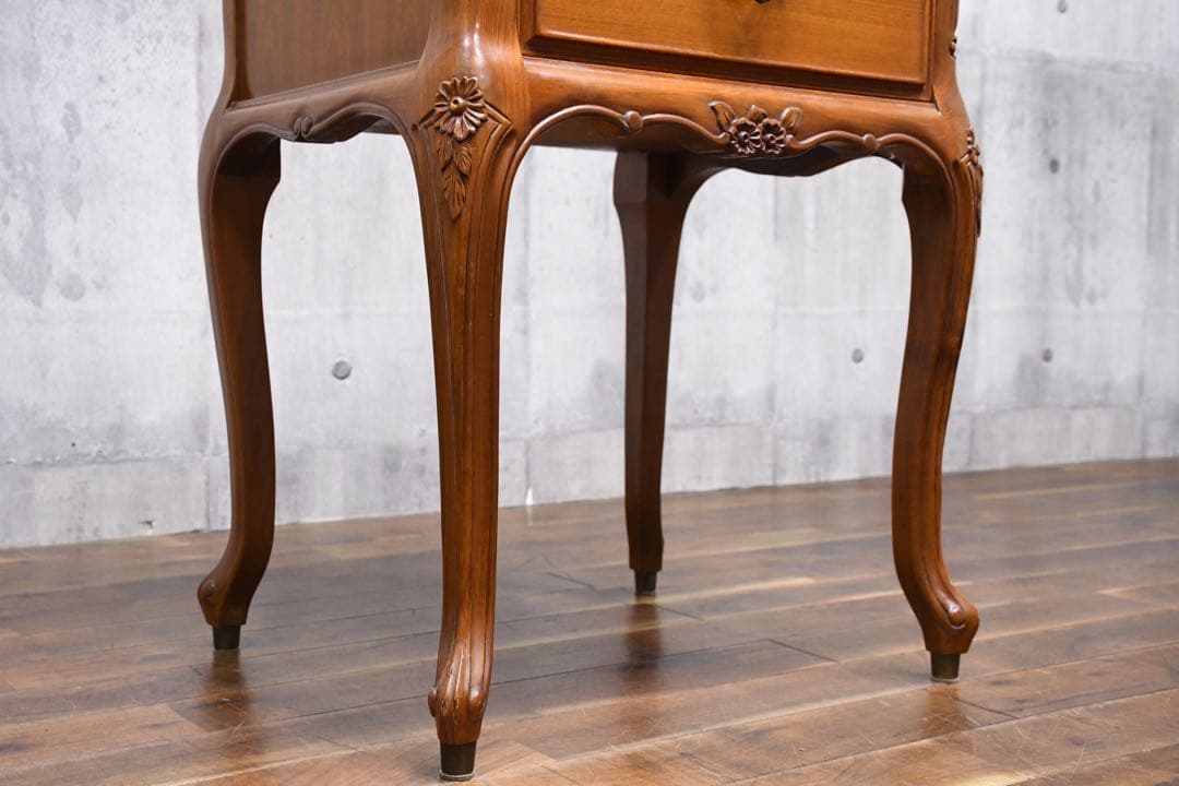 EDK101 フランスミラー 猫脚 レリーフ コンソールチェスト ランプテーブル