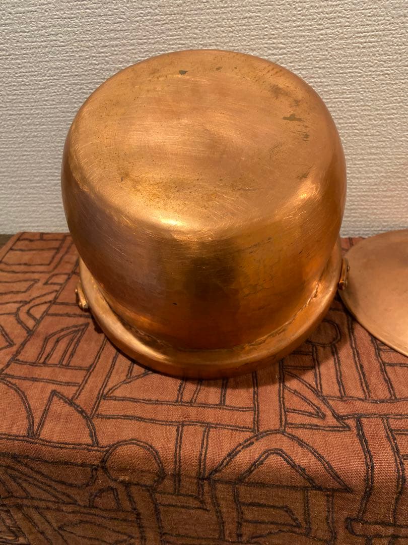 北村一男　鎚起銅器　段付鍋 手仕事　銅鍋　民藝 定価44000円