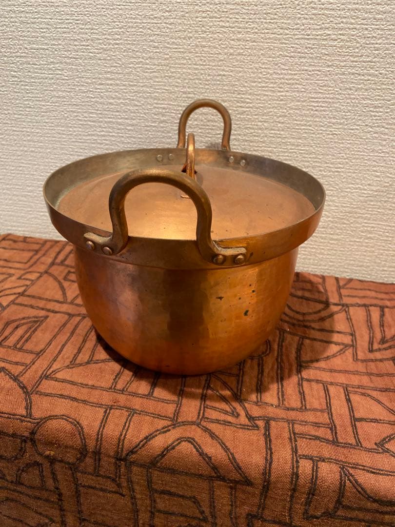 北村一男　鎚起銅器　段付鍋 手仕事　銅鍋　民藝 定価44000円
