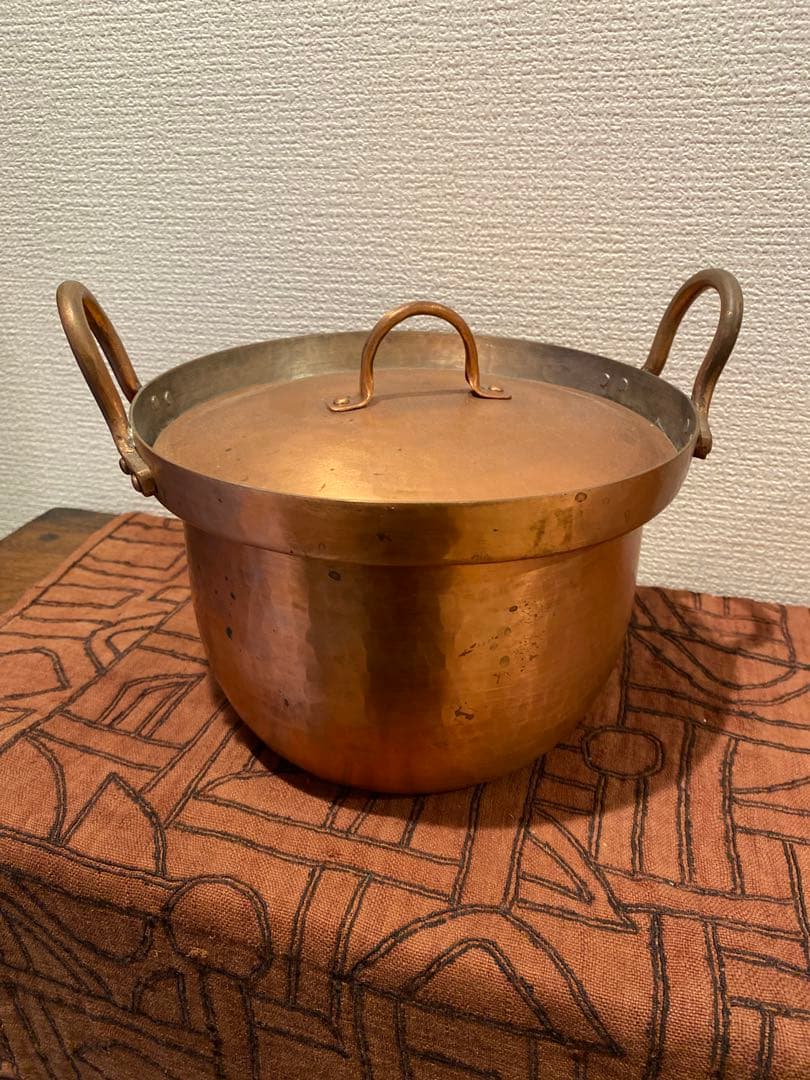北村一男　鎚起銅器　段付鍋 手仕事　銅鍋　民藝 定価44000円