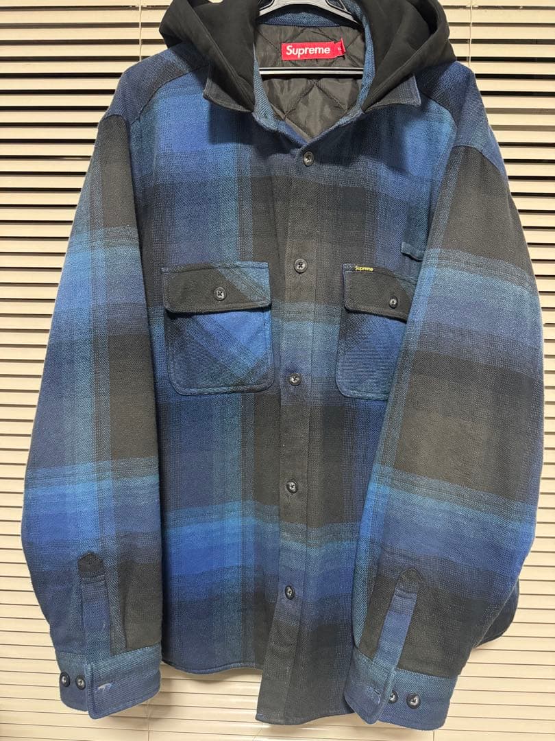 supreme アウター　ジャケット　フーディー　青　シュプリーム