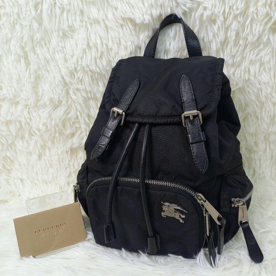 BURBERRY バーバリー ミニ リュック バックパック 巾着 ブラック 黒