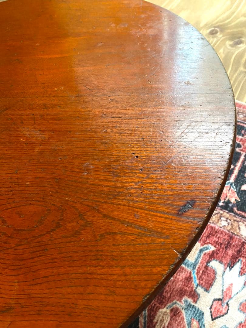 昭和レトロ　折り畳み式木製ちゃぶ台　円卓アンティーク　骨董