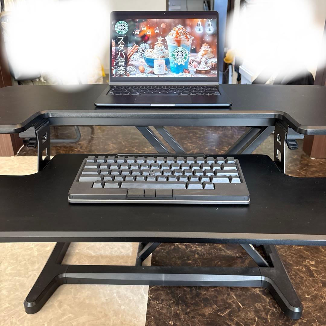 SANWA 卓上スタンディングデスク