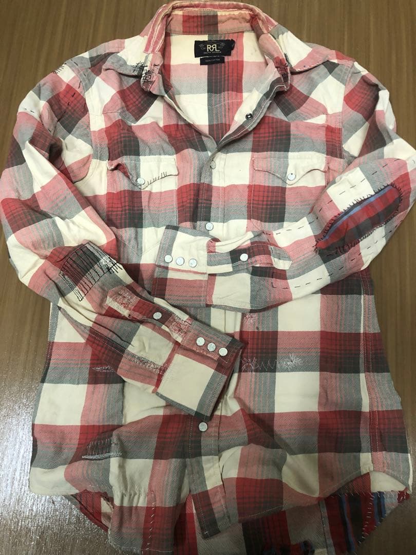 DOUBLERL RRL ネルシャツ　シャツ　パッチワーク　ジョニーデップ着