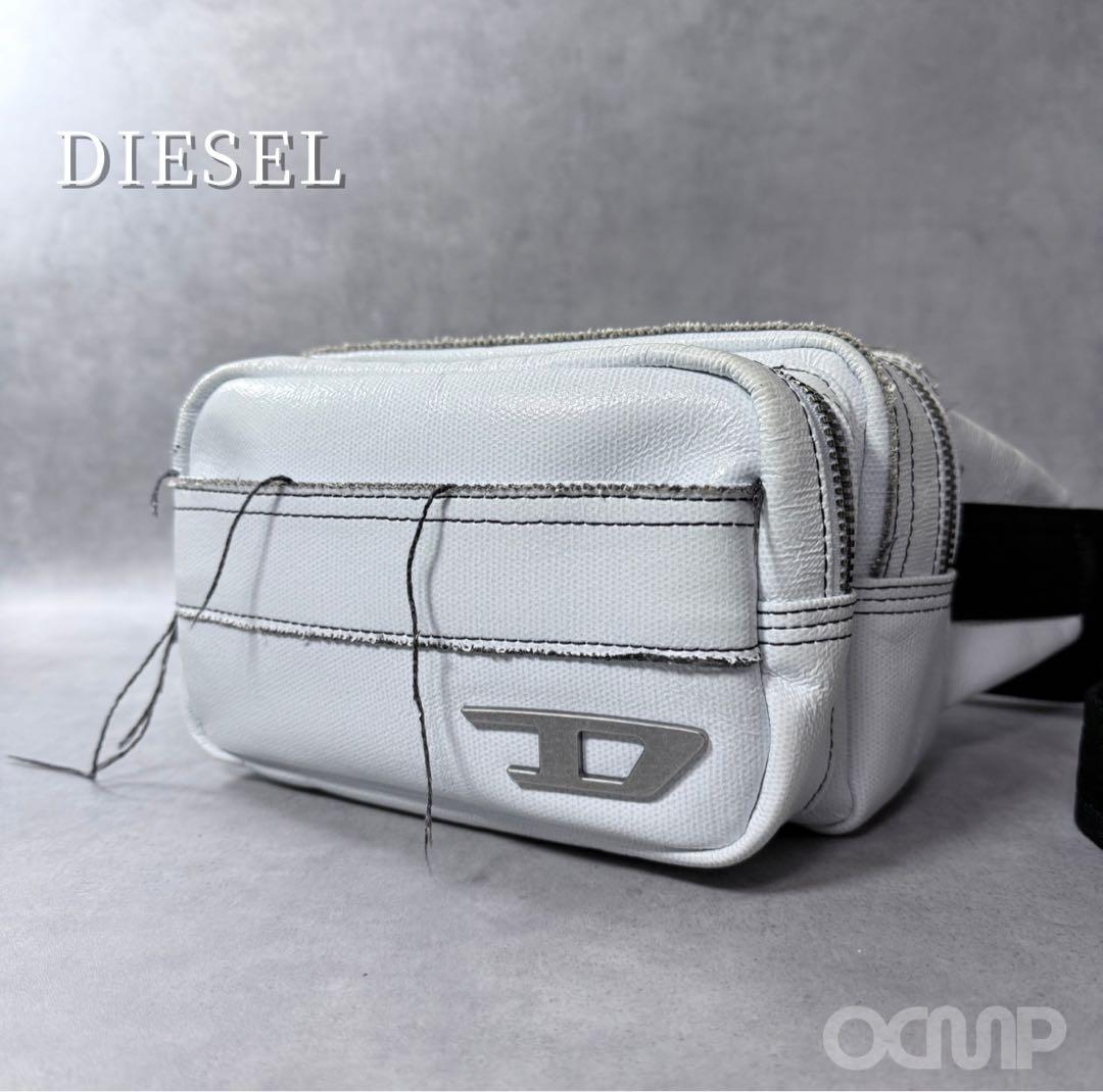良品✨DIESEL コーテッドキャンバス Wコンパートメント ボディバッグ
