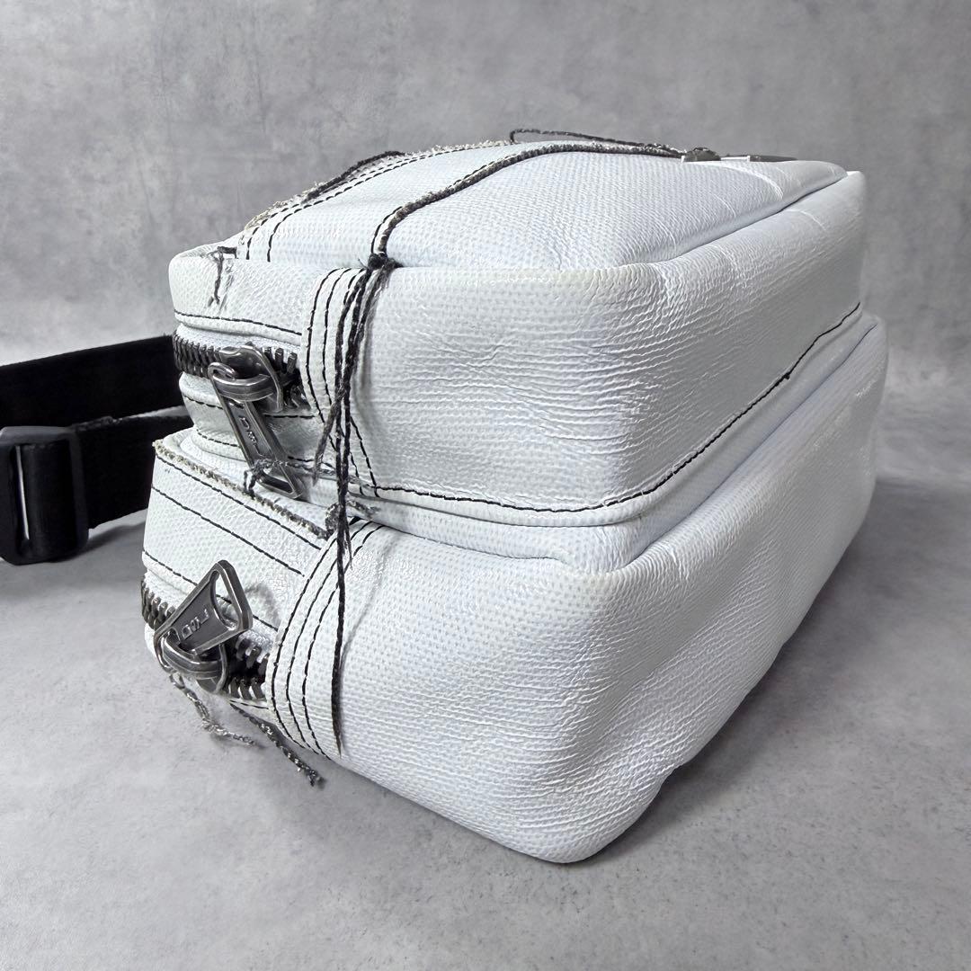 良品✨DIESEL コーテッドキャンバス Wコンパートメント ボディバッグ