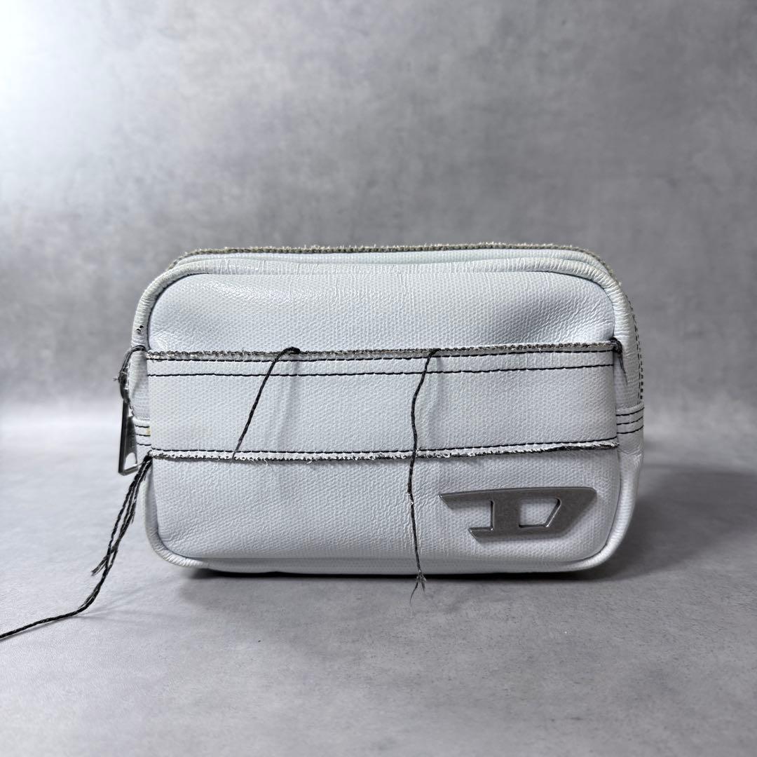 良品✨DIESEL コーテッドキャンバス Wコンパートメント ボディバッグ