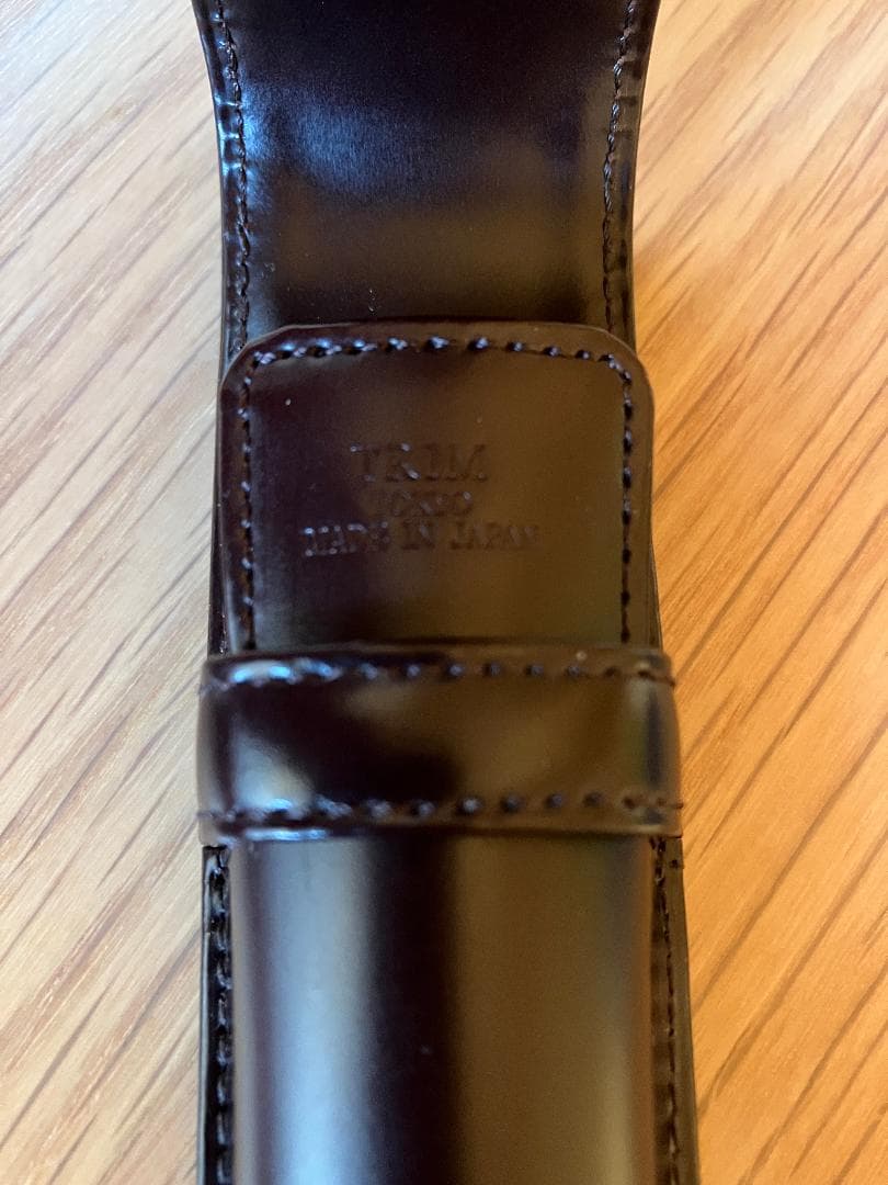 TRIM コードバン 1本挿し ペンケース 肉盛りタイプ チョコ