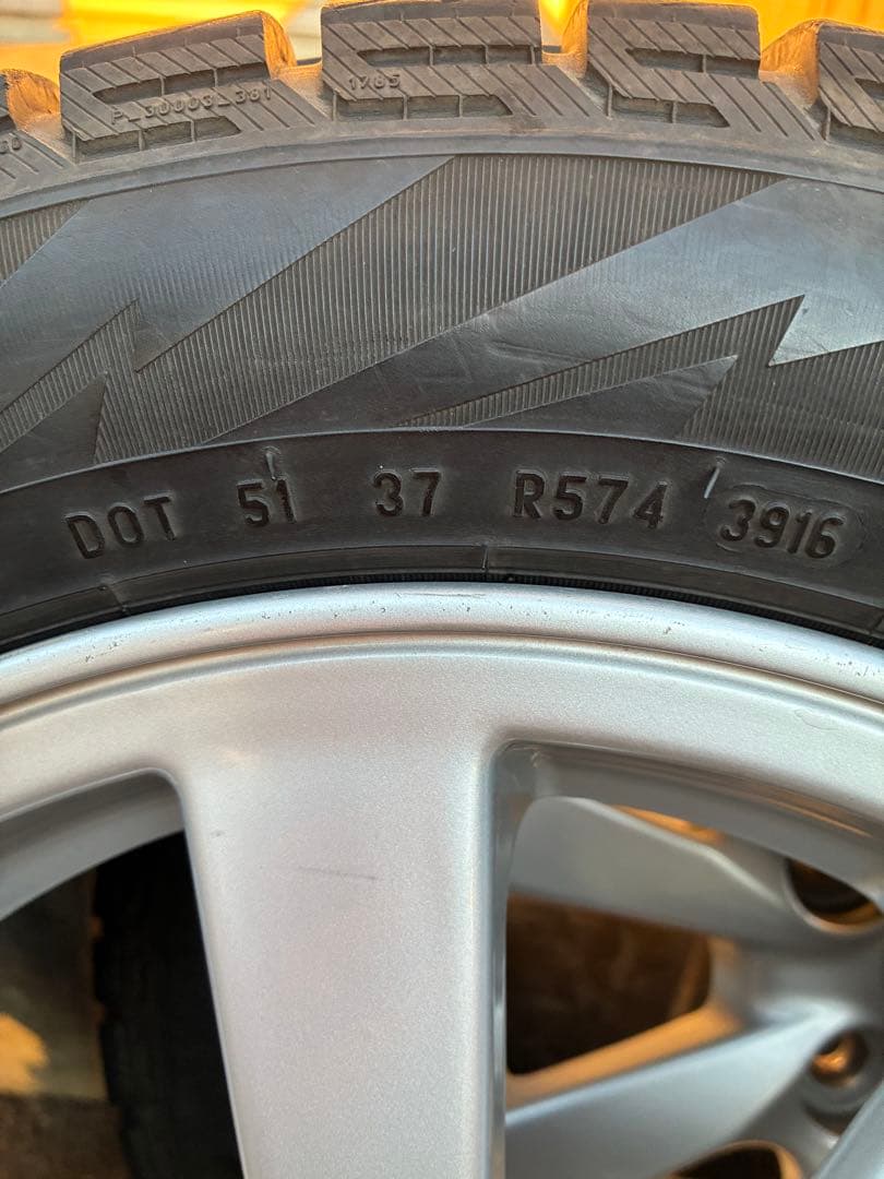155/65R14 スタッドレスタイヤ アルミホイールの４本セット