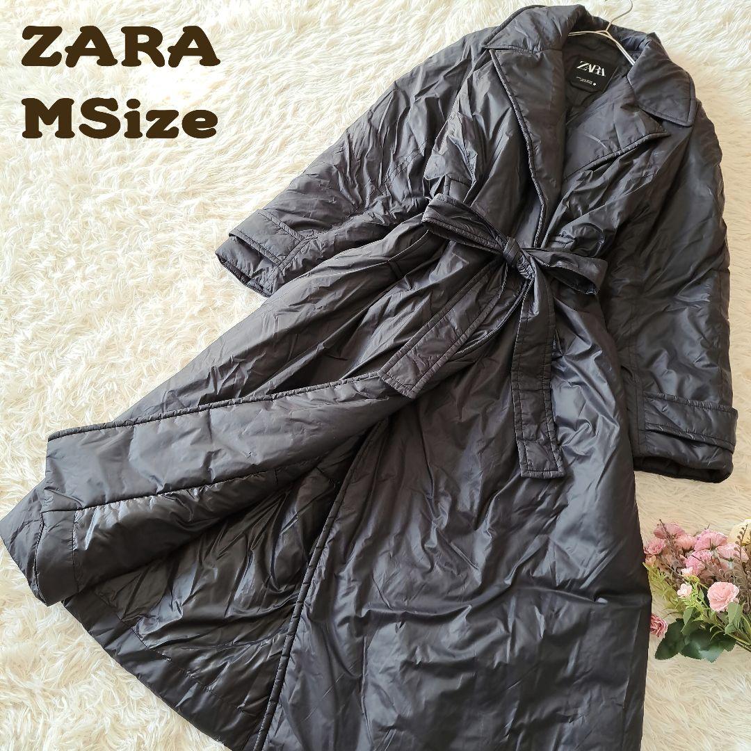 美品 ザラꕤ近年モデル 現行タグ トレンチ風 ベルト付 テーラード ロングコート