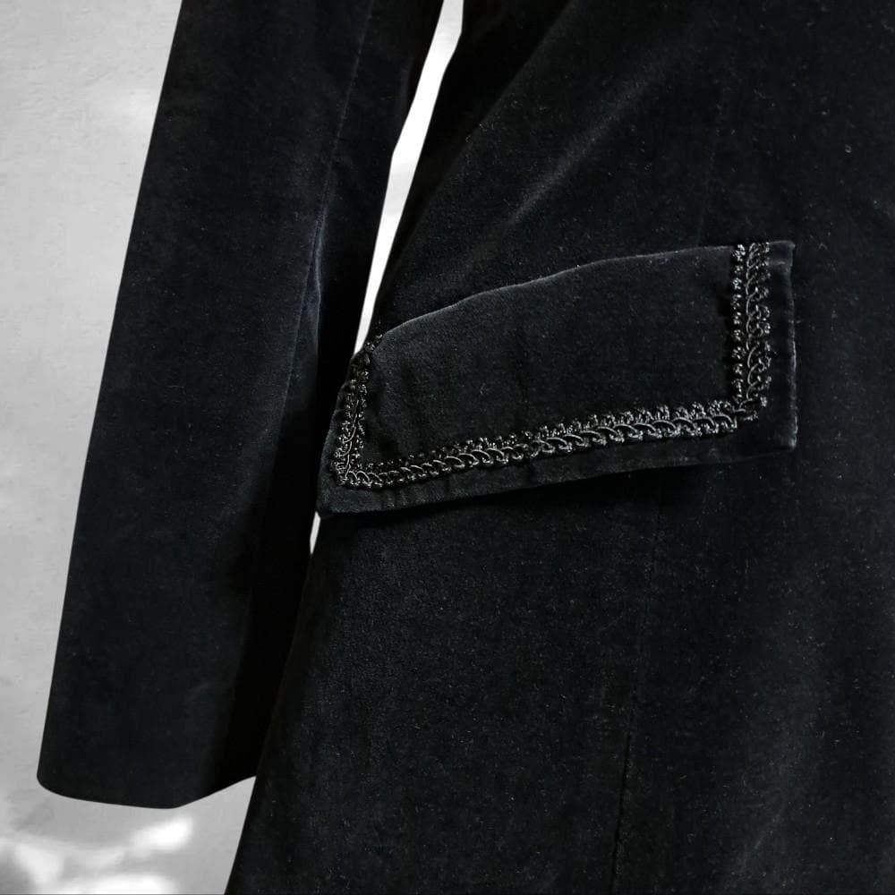 BLACK PEACE NOW 別珍 コート アウター 黒 ベロア ベルベット