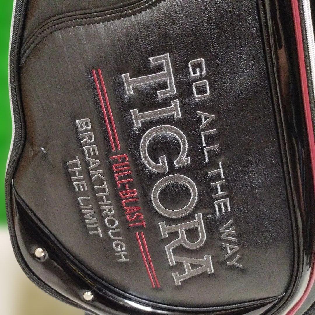 美品　TIGORA キャディバッグ ブラック キャスター付き