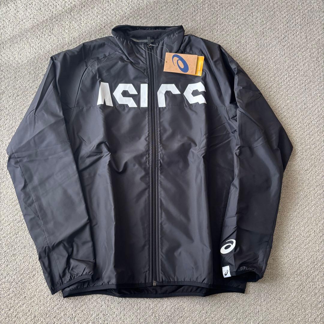 廃盤品！新品ASICS ウインドブレーカー 上下セット 黒 ジャージ
