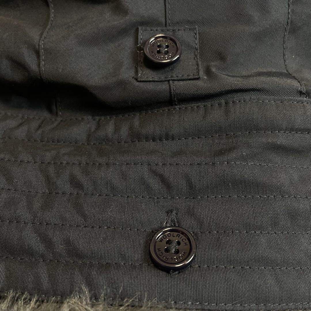 美品✨ウールリッチ　ファー付　ロングダウンジャケット　ネイビー