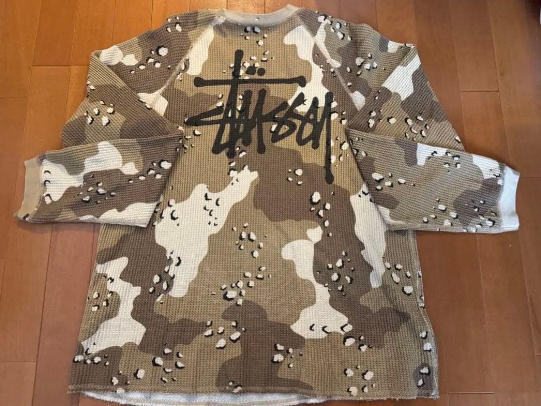 2025SS Stüssy ラグランサーマルベーシックストック　デザートカモ　L