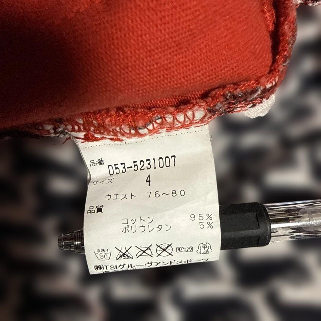 PEARY GATES ストレッチ ゴルフパンツ サイズ4 レッド オレンジ