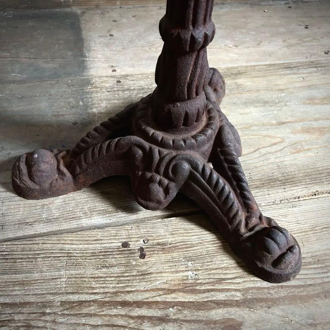 フランスアンティーク アイアン ビストロテーブル カフェテーブル ラウンド