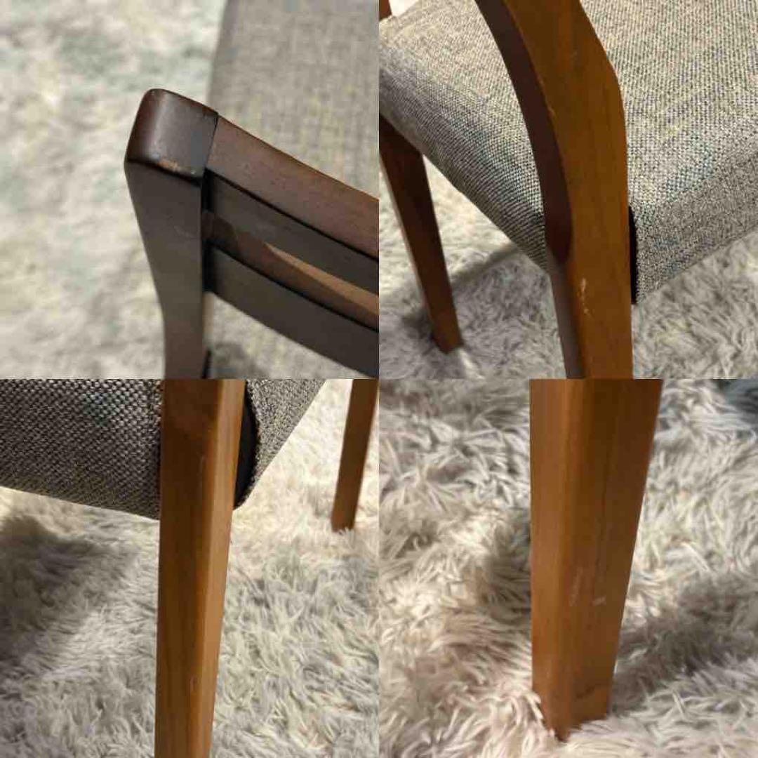 迪卡様　モダン　ビンテージ　ウォールナット　ダイニングチェア　4脚セット　H