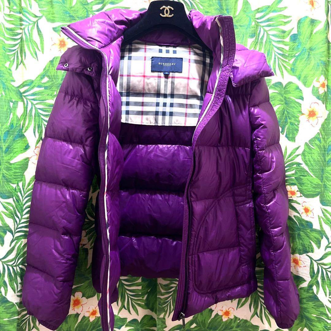極美品☆バーバリーロンドンダウンジャケットパープル