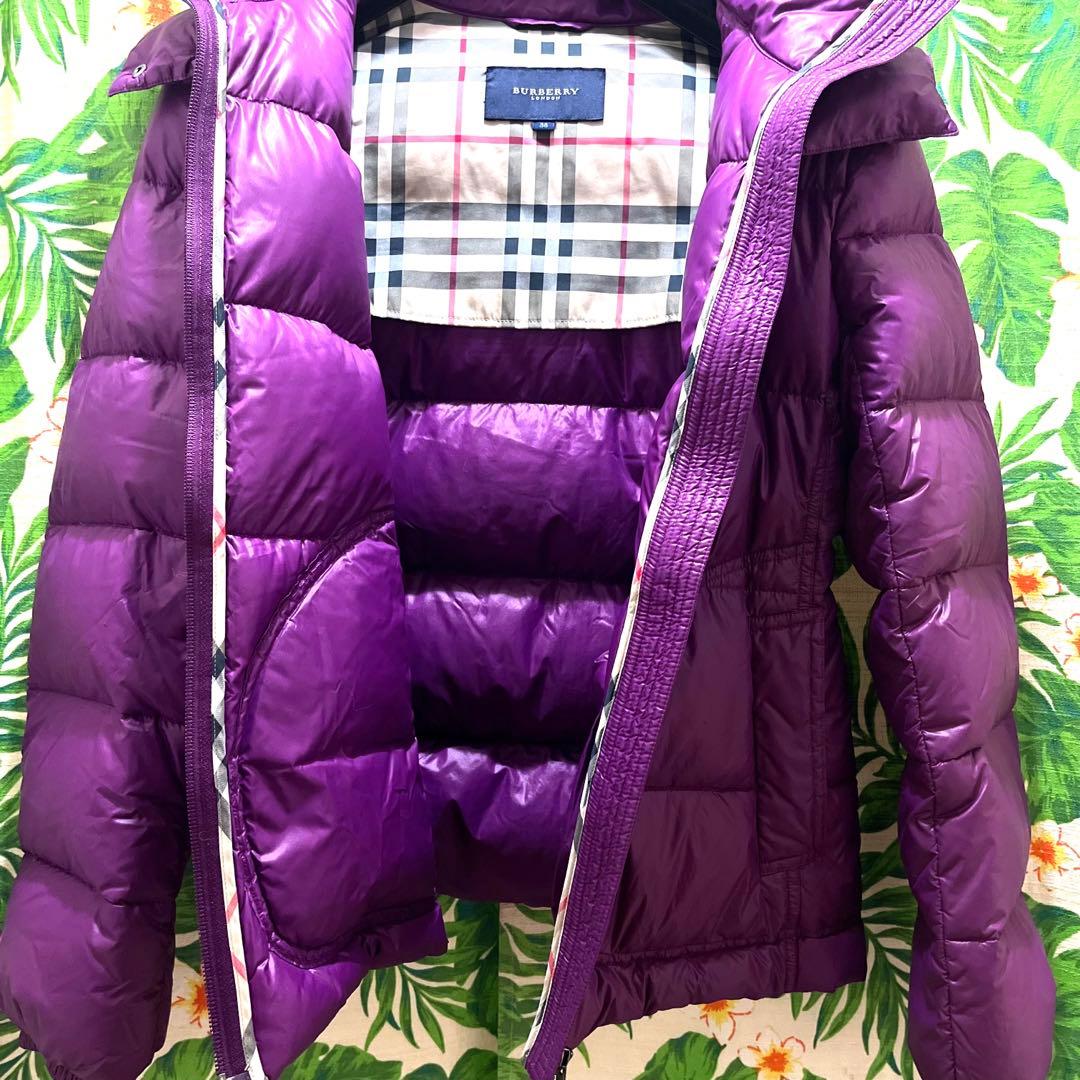 極美品☆バーバリーロンドンダウンジャケットパープル