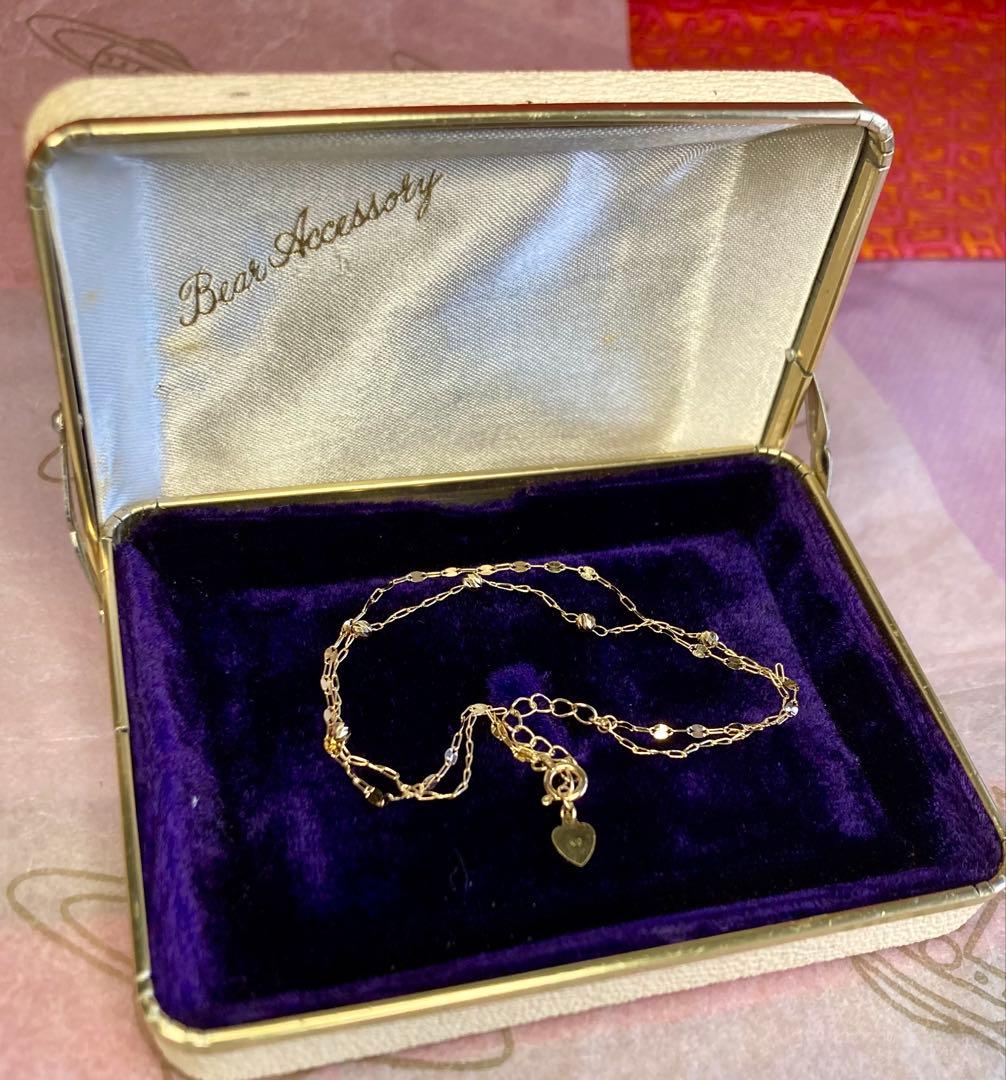 【WISP】ウィスプ K10 イエローゴールド カットボール 2連ブレスレット