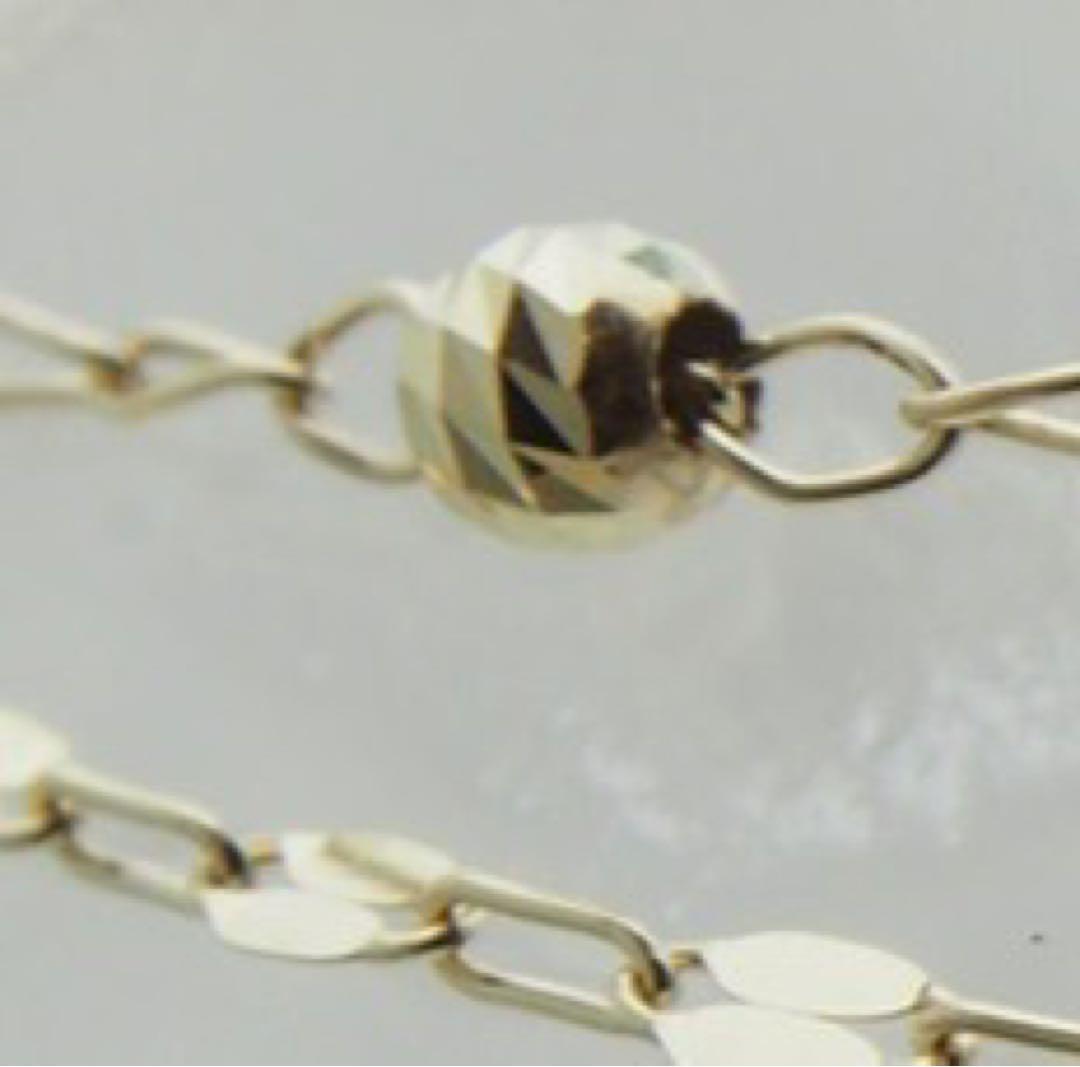 【WISP】ウィスプ K10 イエローゴールド カットボール 2連ブレスレット