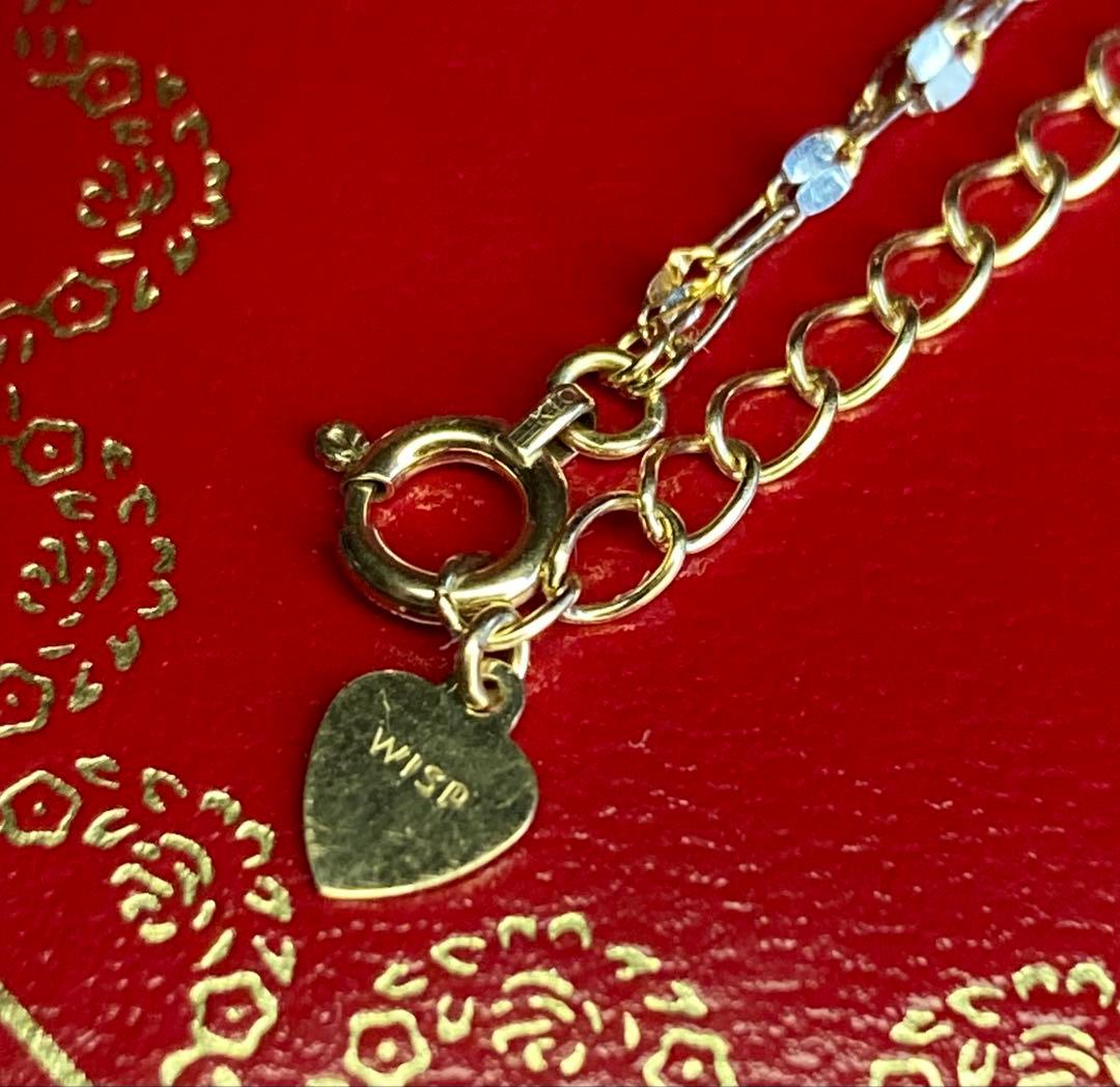 【WISP】ウィスプ K10 イエローゴールド カットボール 2連ブレスレット