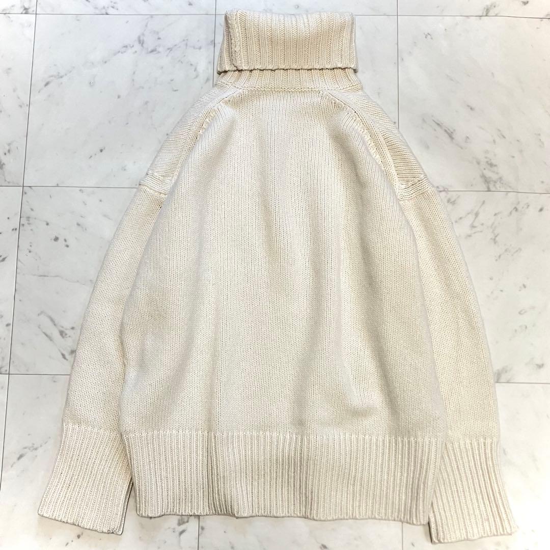 美品 ギャルリーヴィー ファインウール ハイネックプルオーバー オフホワイト M