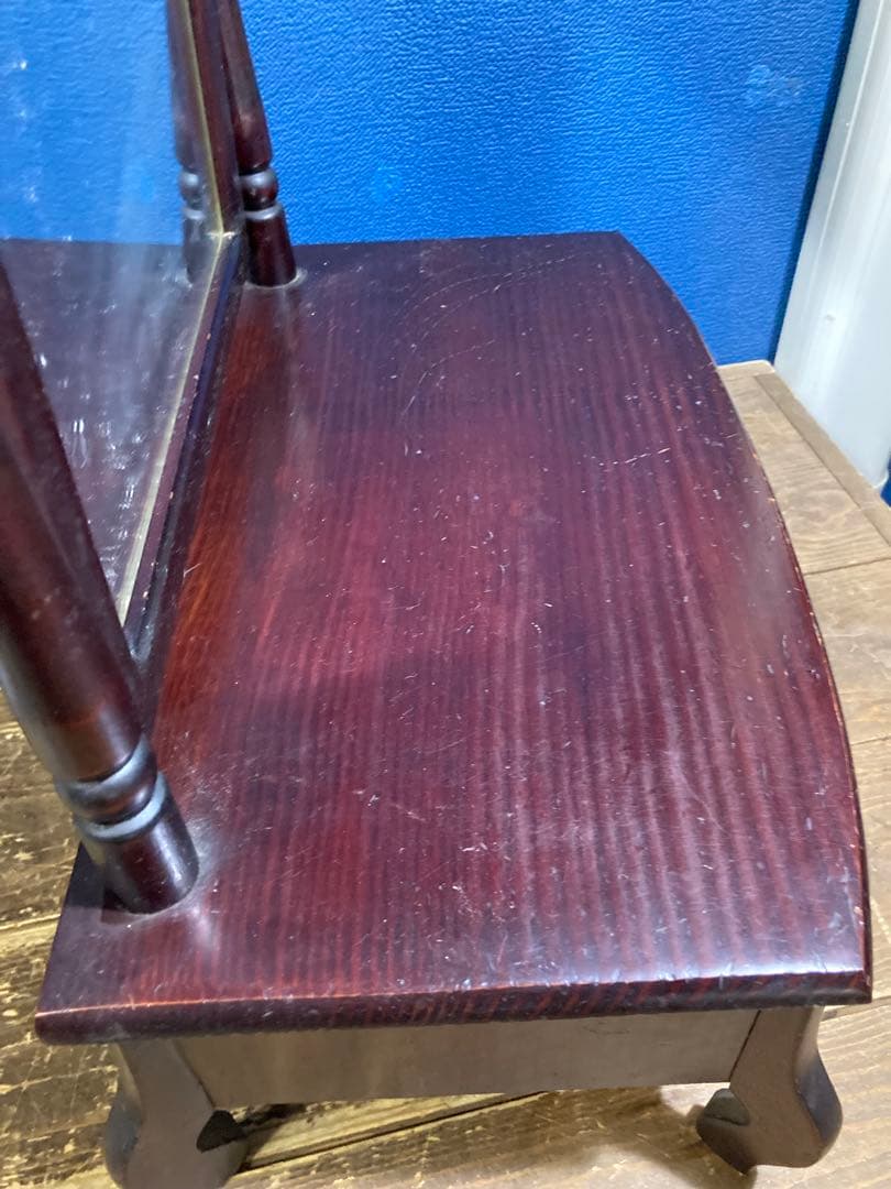 A 鏡台　鏡　アンティーク調　レトロ　ヴィンテージ　大正ロマン　猫脚　姫鏡