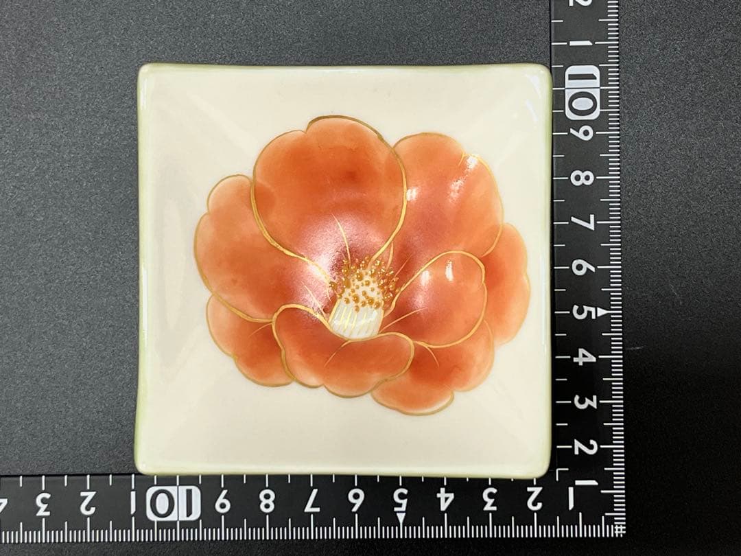 専用　陶あん 京焼 清水焼 花 小角皿 5枚まとめ