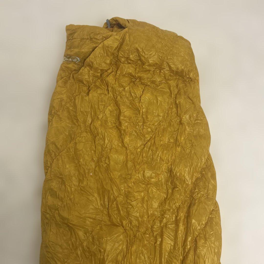 美品　モンベル　ダウンハガー800 #2 寝袋シュラフ　イエロー　R/ZIP