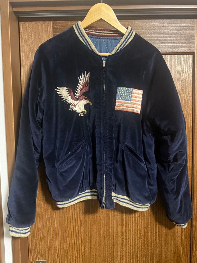 希少 サイズL！ テーラー東洋 別珍 スカジャン 硫黄島