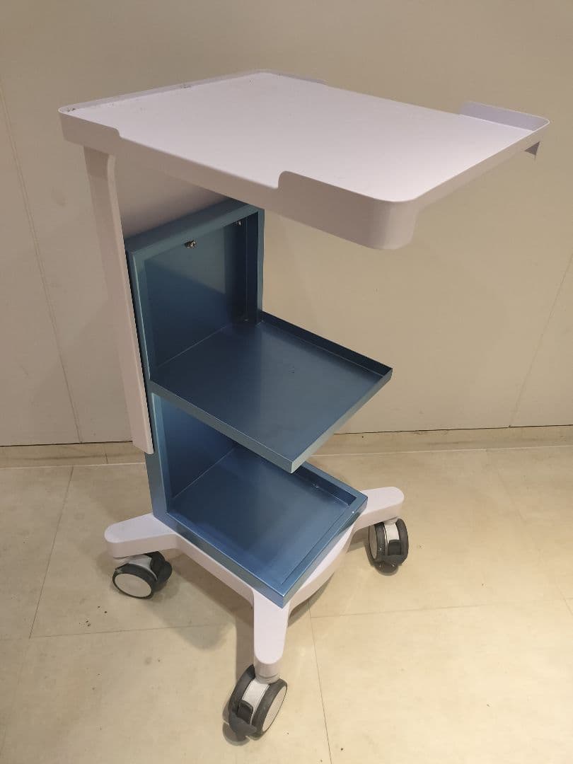 耐荷重40kg 超美品/スチール製のため頑丈】キャスター付きワゴン