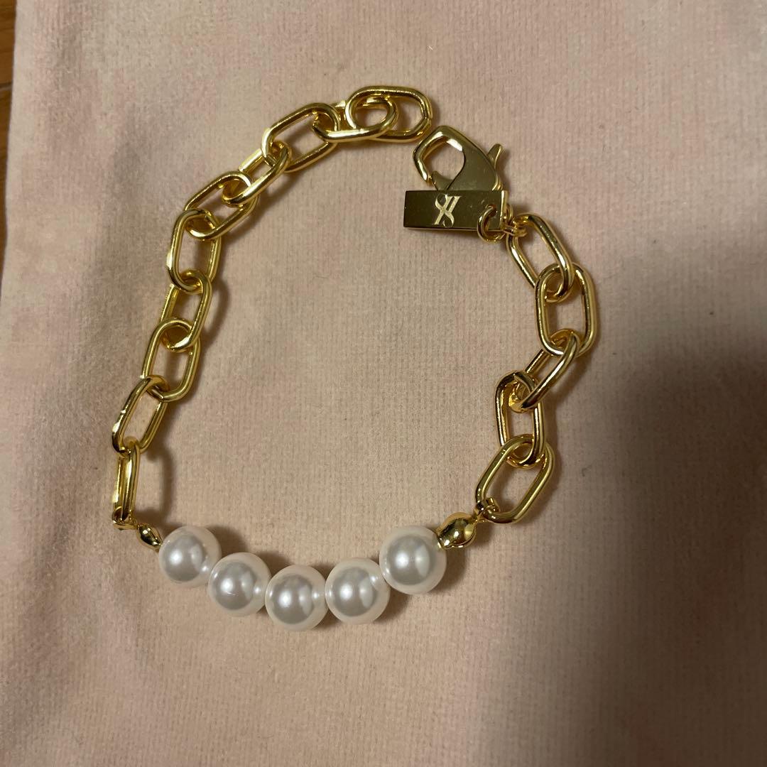 ステラハリウッド白濱亜嵐 ブレスレット チェーンパールバングルゴールド新品未使用