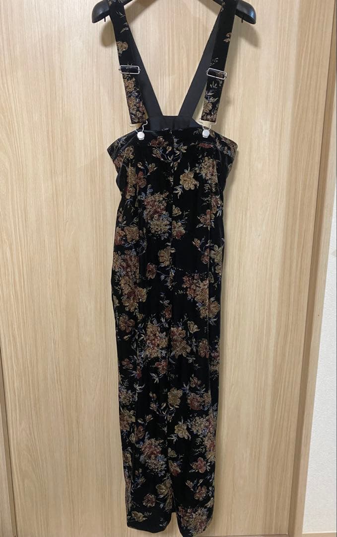 サロペット・オーバーオール・オールインワン Ameri FLOWER PRINT VELOUR PANTS