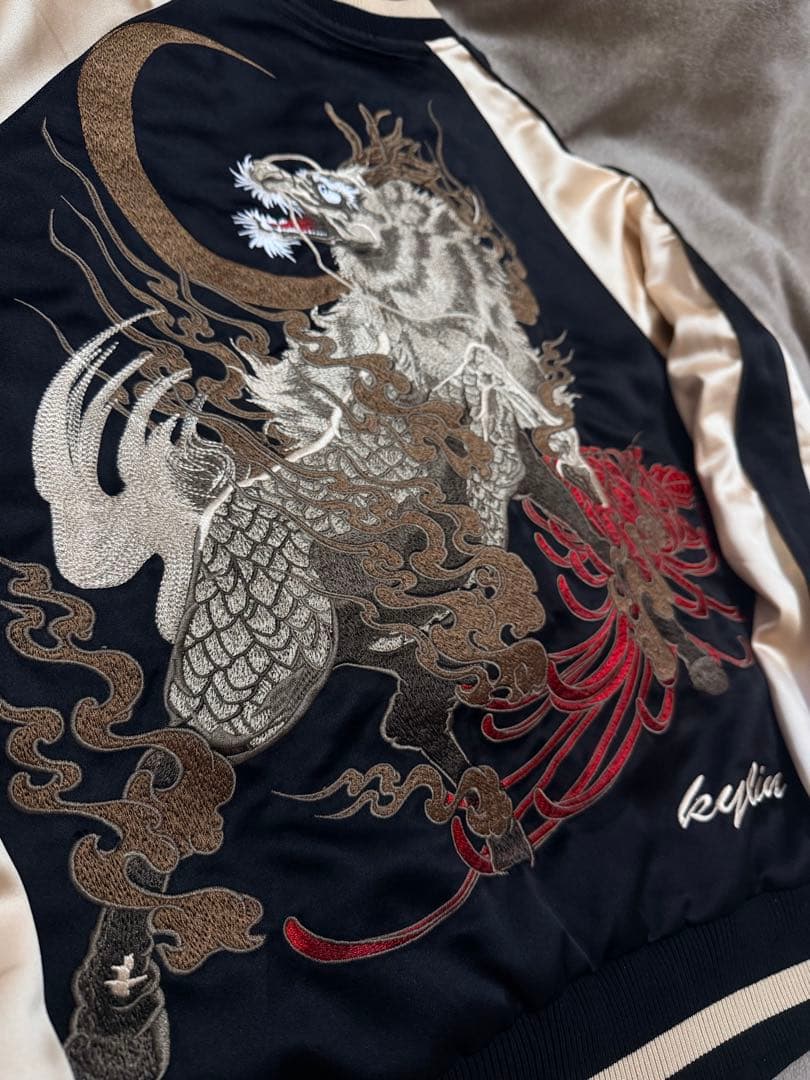 未使用 SKAJAN 虎 限定 スカジャン unisex 美品 サテン