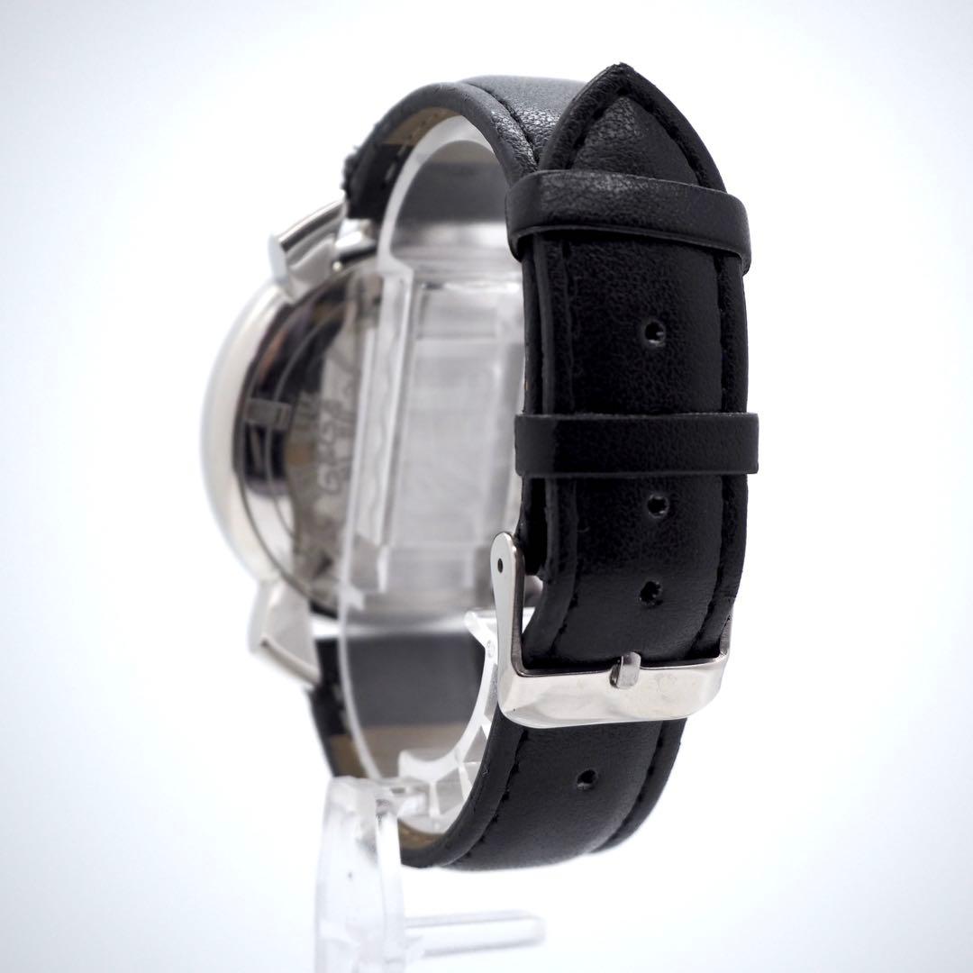 380 稼働 ガガミラノ 時計 メンズ マヌアーレ40 ブラック シルバー 人気