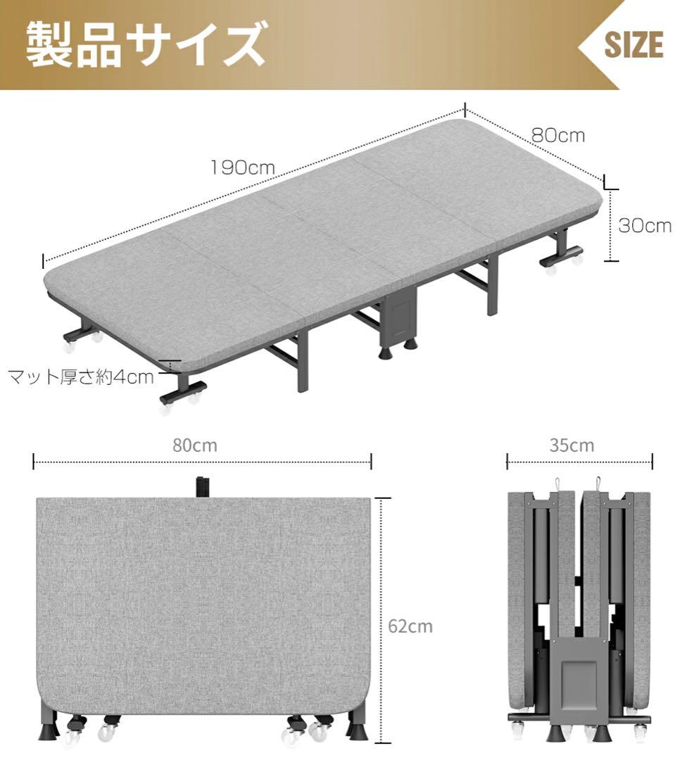 02 折りたたみベッドアウトドアベッド持ち運び可能枕内蔵キャンプベッド