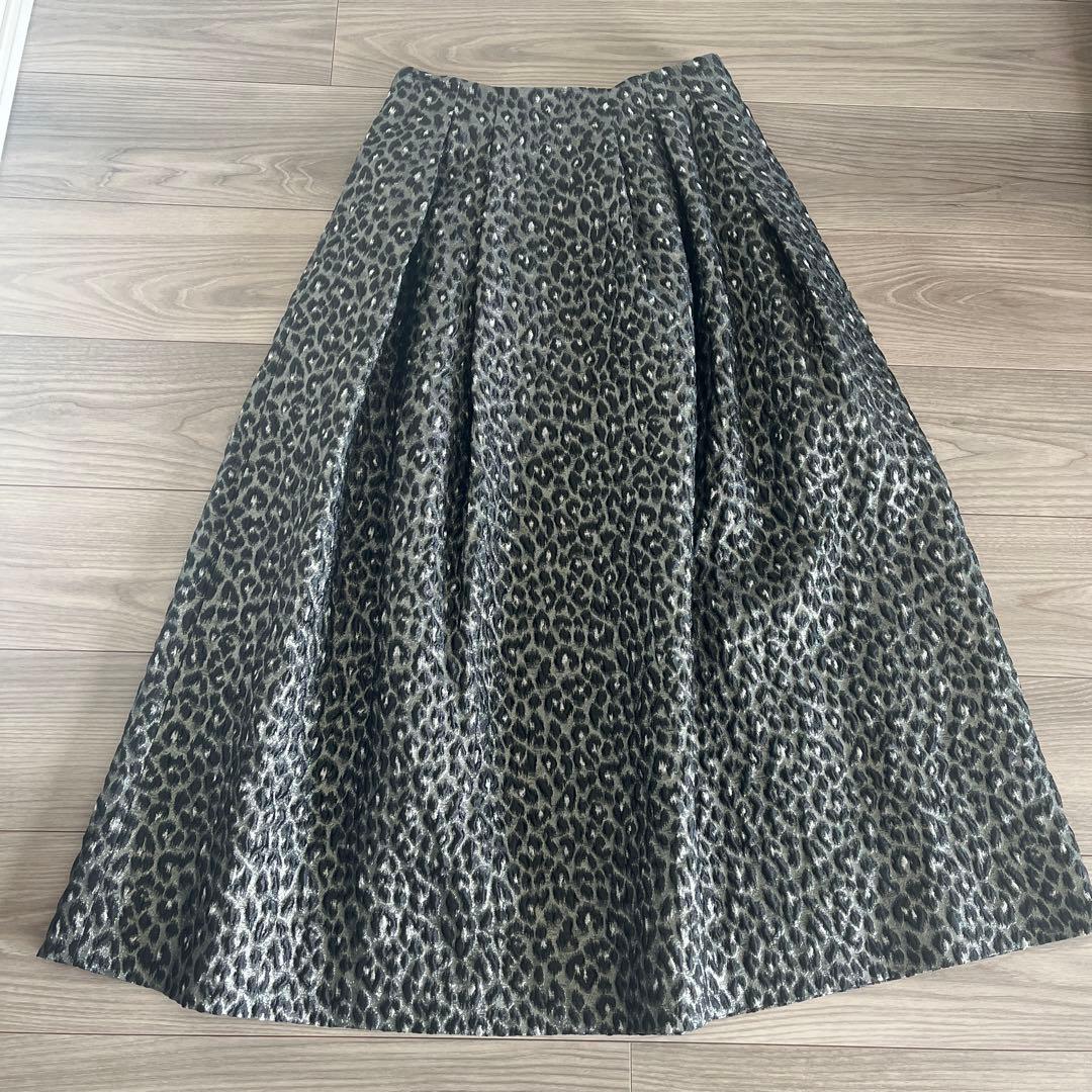 ドゥロワー　drawer レオパードスカート