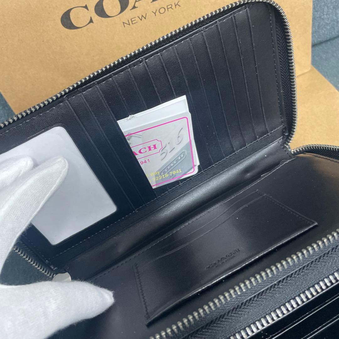 COACH ブラック 長財布　コーチ　アウトレット　贈り物