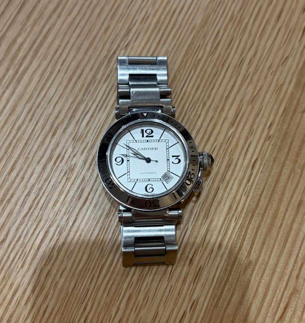 Cartierカルティエ パシャ シータイマー W31080M7 SS シルバー