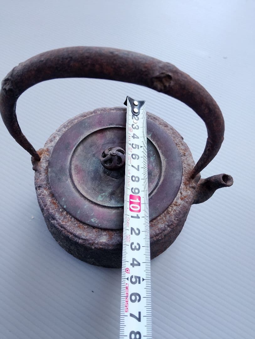 龍文堂造　鉄瓶　茶道具　煎茶道具　時代物　アンティーク(あ14)