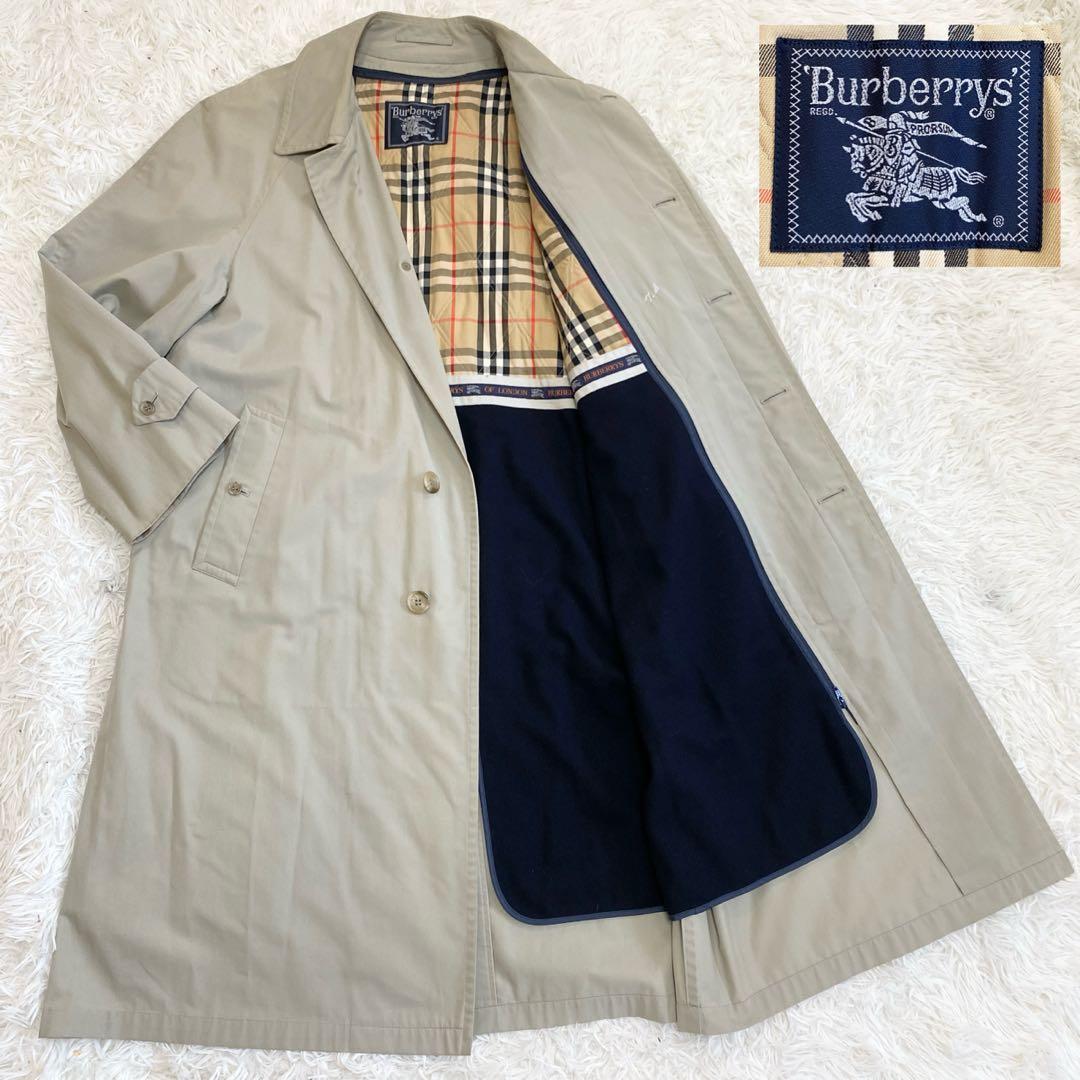 【美品・希少・XL】 バーバリー ステンカラーコート ノバチェック ライナー付き