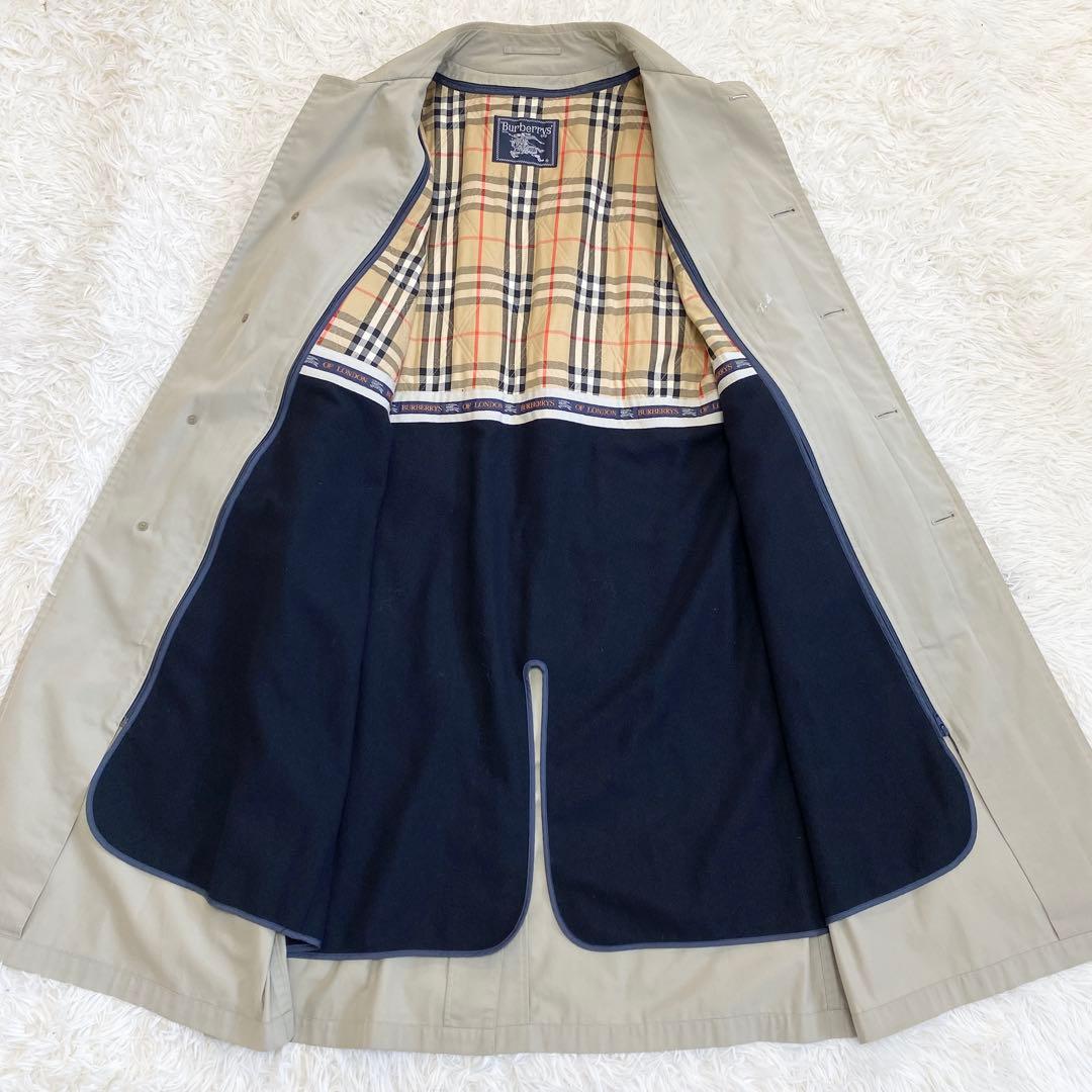【美品・希少・XL】 バーバリー ステンカラーコート ノバチェック ライナー付き