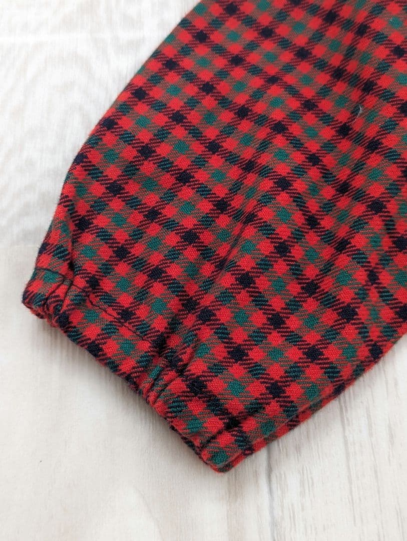 【現行品】familiar　チェック　カーディガン　80