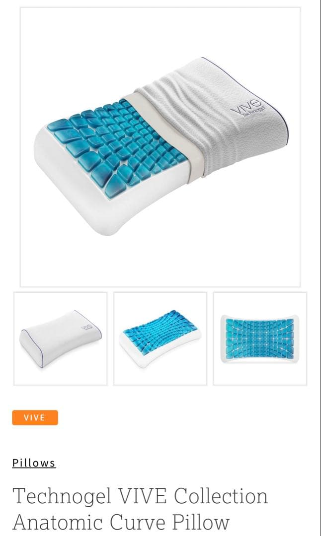 枕 Technogel VIVE Anatomic Curve Pillow